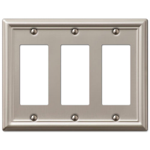 Triple Gfci Rocker 3 Gang Decora Wall Switch Plate Brushed Nickel Com - What Is A Decora Wall Plate