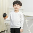 thumbnail image 2 of Baby Boy Crewneck Sweatshirt Sale Newborn Infant Baby Boys Girls Solid Fashion Loose Warm Tops Sweatshirt Clothes Infant Sweater White 120, 2 of 5