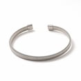 thumbnail image 3 of 5 pc 304 Stainless Steel Flat Snake Chains Shape Open Cuff Bangle for Women Mixed Color Inner Diameter: 2-1/2x2 inch(6.25x5.2cm), 3 of 4