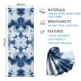 thumbnail image 2 of Blue White Tie Dye Mandala Pattern Hot Yoga Mat Towel Non Slip for Hot Yoga - Quick-Drying Yoga Mat Cover with 4 Corner Pockets with Travel Bag - Hot Yoga Towel Non Slip 70"x26", 2 of 6