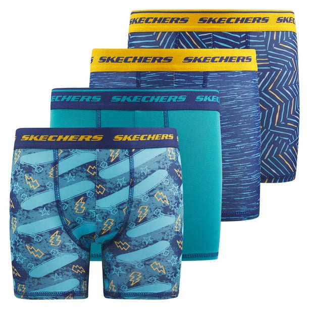 Calzoncillos tipo bóxer Skechers para niños, paquete de 4 unidades, microfibra elástica