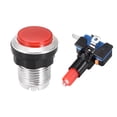 thumbnail image 2 of Botón de empuje de juego 33mm 12V Interruptor de botón iluminado LED con microinterruptor para juegos de video de arcade 5 colores, 5 piezas, 2 of 5