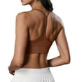 thumbnail image 4 of vigerkar Womens Y Sports Bras Yoga Top with Cups Spaghetti Thin Strap Workout Bra Tops (Brown, M/6), 4 of 9