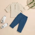 thumbnail image 2 of Fsqjgq 3T Girl Clothes Cute Girls Clothes Toddler Boys Girls Half Sleeve Solid T Shirt Pullover Tops Pants Outfits Clothing Sets Kids Clothes 2 Piece Outfits Baby Girl Outfits Kids Sets Size 80, 2 of 6