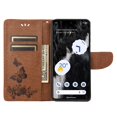 thumbnail image 4 of SaniMore for Google Pixel 7A Case with Wrist Strap, Butterfly Embossed Magnetic Card Slot & Cash Bag Shockproof PU Leather Flip Folding Wallet Kickstand for Google Pixel 7A, Brown, 4 of 7