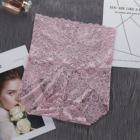

Miayilima Women s Briefs High Waist Underwear Lace Tummy Control Panties Stretch Underpant