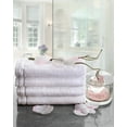 thumbnail image 4 of Monogrammed Towels Fingertip, Personalized Gift, 11 x 18 Inches - Set of 4- Silver Embroidered Towel - Extra Absorbent 100% Cotton- Soft Velour Finish - For Bathroom/ Kitchen/ Spa- Initial L (White), 4 of 4
