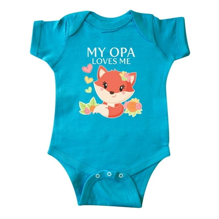

Inktastic My Opa Loves Me- little fox Gift Baby Boy or Baby Girl Bodysuit