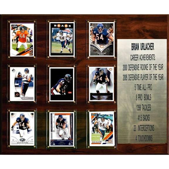 Brian Urlacher Bears 15'' x 18'' Plaque