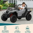 thumbnail image 4 of Rugerasy 24V 4WD Ride On Dump Truck with Remote Control, 2 Seater, Gray, 4 of 9