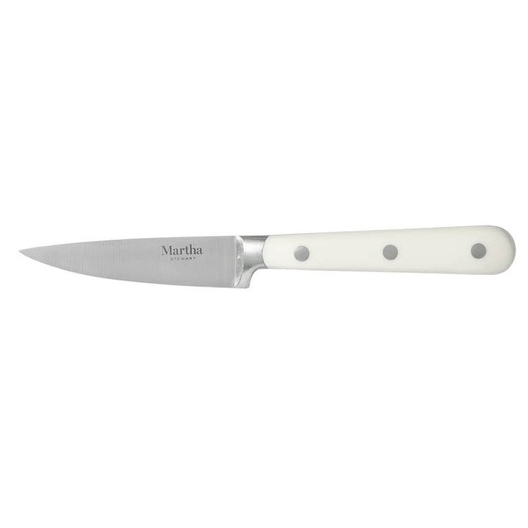 Martha Stewart 3 Piece Essential Kitchen Knife Cutlery Set In Linen