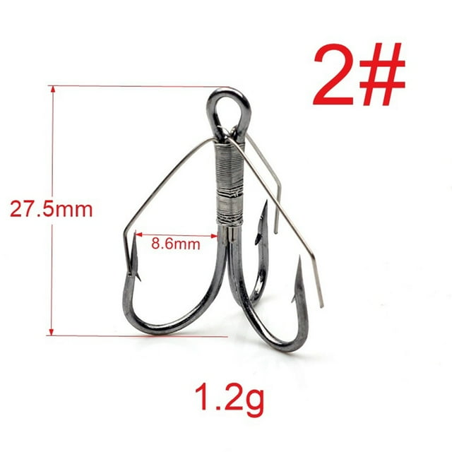 Lefu 6Pcs Tying Wire Fishhook Replacement For Fish Deep Anti-Hang Bottom Grass Block Lure Anchor Fishing Tool Accessories