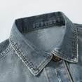 thumbnail image 5 of FRSASU Denim Vest for Men Casual Stretchy Trucker Jean Vests Fashion Vintage Sleeveless Jacket Vest Outerwear Clothes Blue, 5 of 7