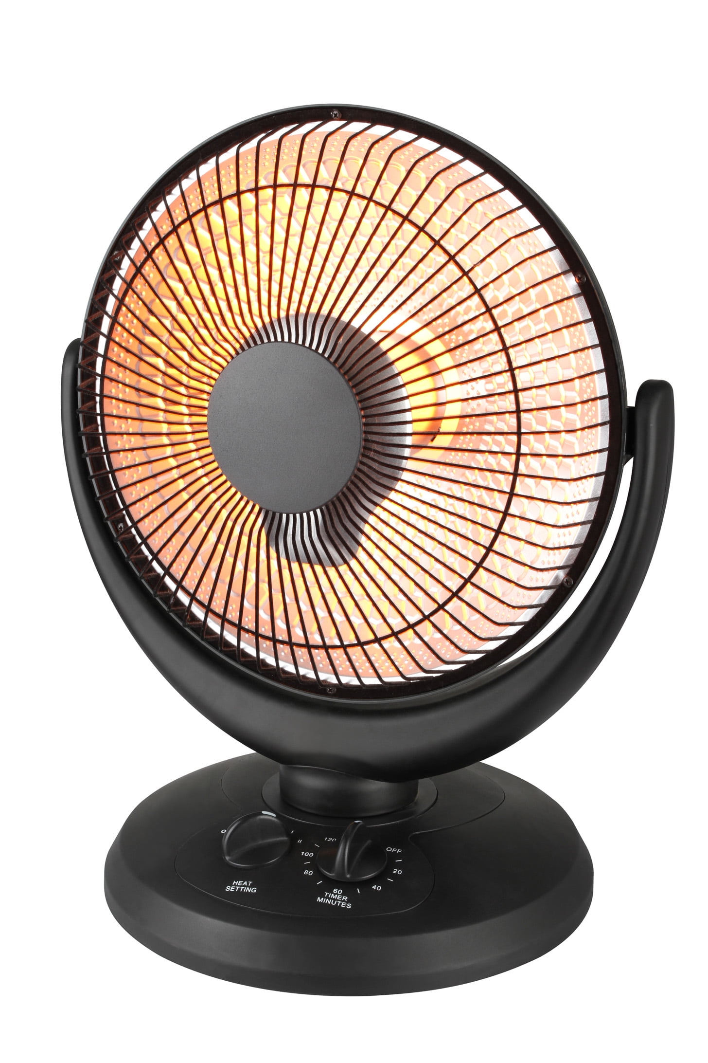 Mainstays 14'' Oscillation Dish Heater, Black Finish, JHS800H