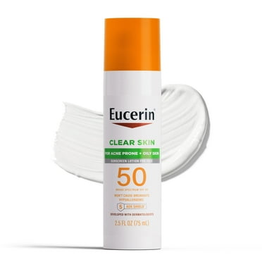 Eucerin Sun Clear Skin (Oil Control) Face Sunscreen Lotion, SPF 50, 2.5 fl oz Bottle