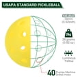 thumbnail image 2 of Luminous Pickleball Balls 40 Holes Glow in the Dark Pickleball Balls with Mesh Bag Yellow, 6 Pack, 2 of 8
