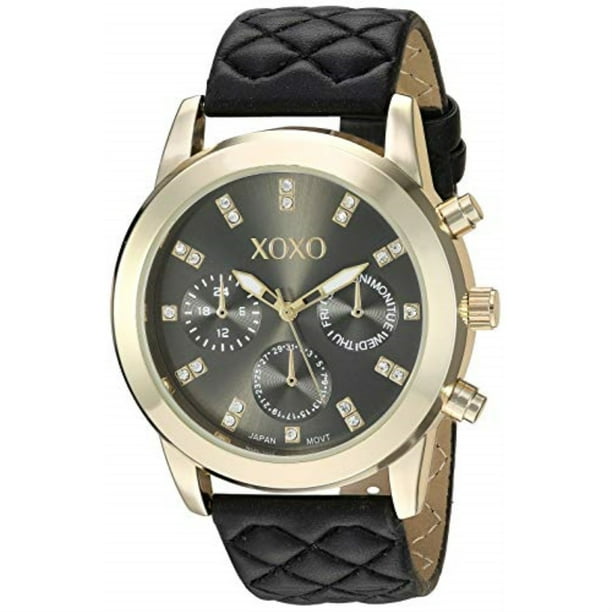 XOXO xoxo women's stainless steel analogquartz watch with leather