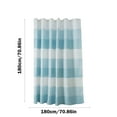 thumbnail image 3 of Heavy Duty Weave Shower Curtain Set with 12 Hooks 180x180cm Polyester Fabric Waterproof Bathroom Curtain in Orange,Blue,Green,Khaki, 3 of 6