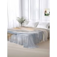 thumbnail image 5 of Yellow Grey Ombre Queen Size Flat Sheet, Wrinkleproof & Fadeproof Cooling Flat Bed Sheet Only, Modern Marble Ink Painting Abstract Breathable Soft Bedding Top Sheets 90 x 102 Inches, 5 of 8
