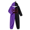 thumbnail image 6 of Halloween Onesie Adult Pumpkin Hooded Pajamas for Women Men, Flannel Long Sleeve Loose Fit Jumpsuit, Warm Casual Loungewear for Fall Winter Home Wear, 6 of 6