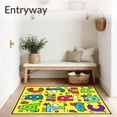 thumbnail image 3 of ODIKA 4'x6' Machine Washable Non-Slip Area Rug, Educational Alphabet Discovery With Vibrant Animal Illustrations High Traffic Rug, Yellow, 687696, 3 of 7