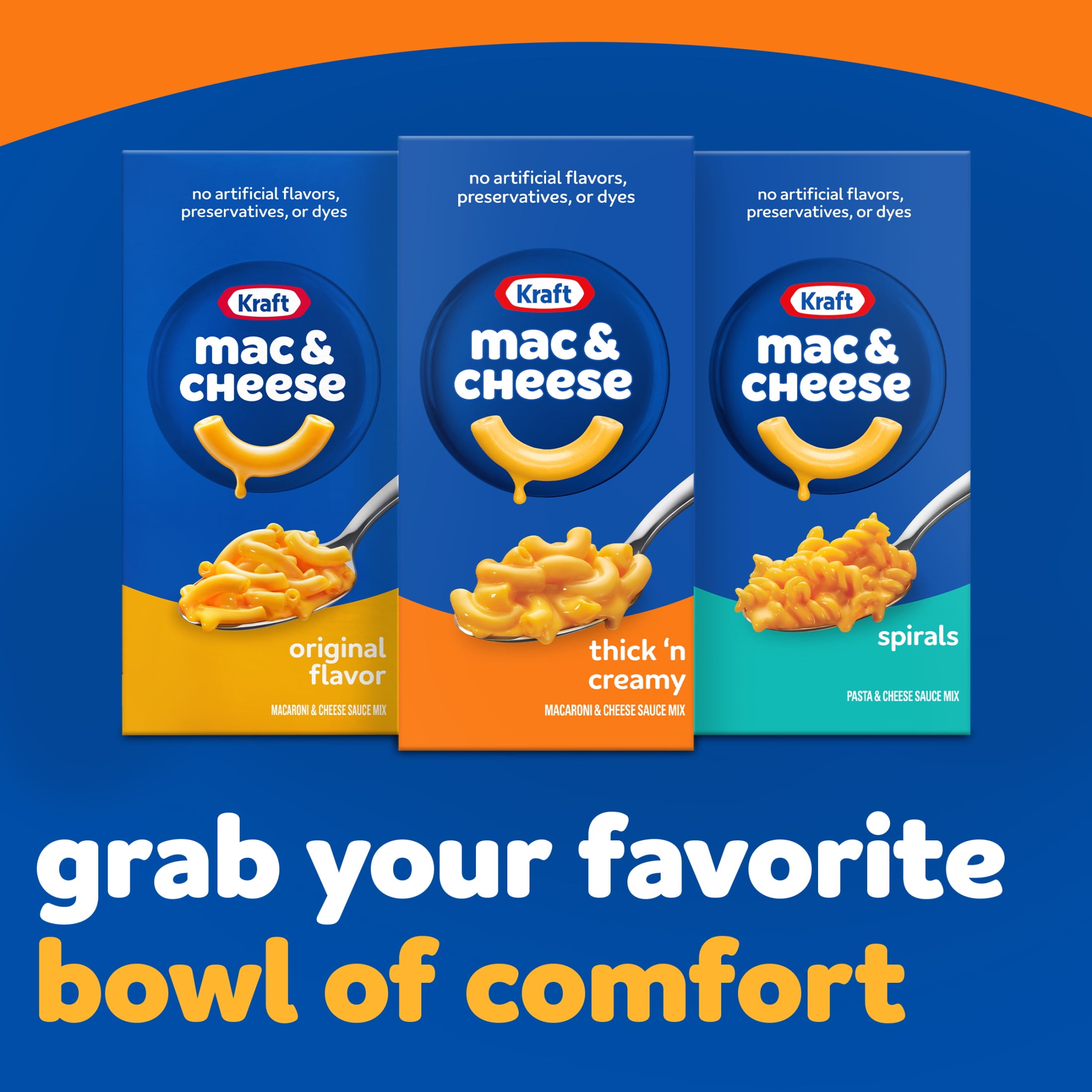Kraft Mac and Cheese, 1 Box, for Easy Dinner or Dinner Sides, Thick 'n Creamy, No Artificial Flavors, Preservatives or Dyes, 7.25 oz