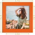 thumbnail image 3 of Vittanly 4x4 Picture Frame, Premium Material with Shatter Resistant Plexiglass, Photo Frame for Wall or Table Top Display, Orange, 1 Pack, 3 of 6