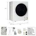 thumbnail image 5 of Ktaxon 25LBS Full Automatic Washing Machine and 1.5CuFt Portable Clothes Dryer Set, Compact Laundry Washer and Dryer Combo Set with Stainless Steel Inner Tub, for Apartment, Dorms, Home, 5 of 12