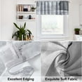 thumbnail image 2 of Grey Abstract Kitchen Curtains Tiers and Valances Set 3 Piece for Windows Modern Art Kitchen Window Curtains Set,Contemporary Trendy Valances for Living Room(36" Tiers Set), 2 of 5