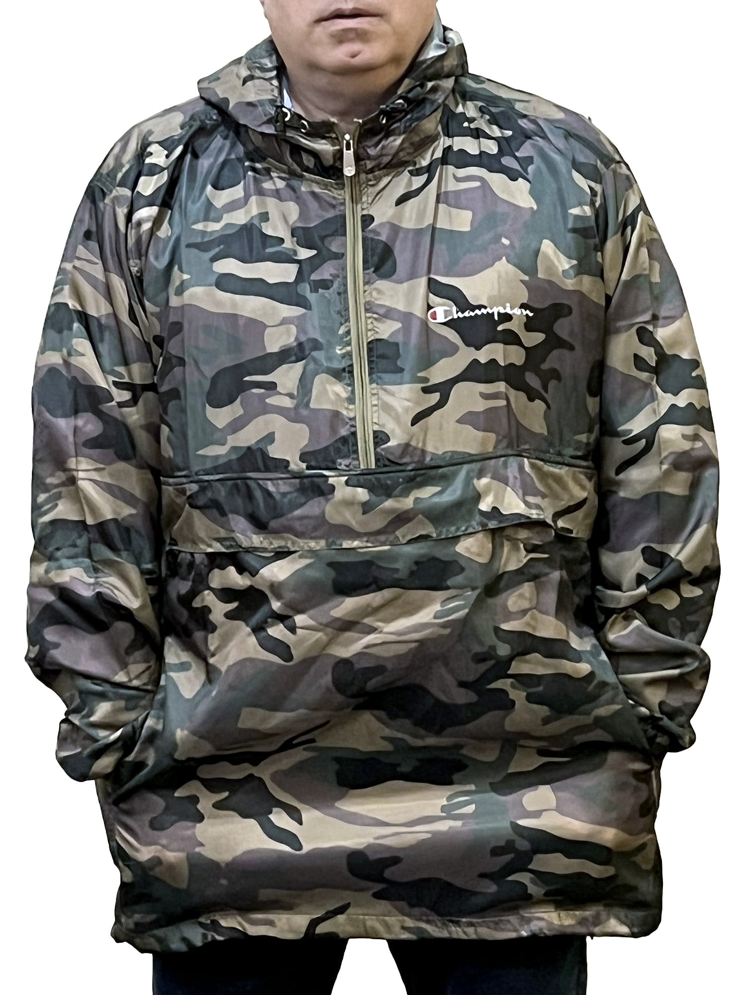 Surplus Windbreaker Jacket Mens Anorak Hood Warm Soft Fleece Lining Hiking Grey 