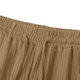 thumbnail image 6 of Hurxie Womens Capris Pants High Waist Drawstring Comfy Casual Pants Lightweight Trousers Buttons with Pockets Khaki,XL, 6 of 6
