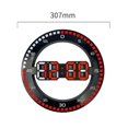 thumbnail image 1 of Living Room Wall Clock 3D LED Portable Wall Clock Electronic Clock Portable Screen With Jumping Seconds,Black & Red, 1 of 5