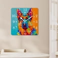 thumbnail image 4 of 14 Inch Wall Clock Battery Operated Square Clock for Office, Kitchen, Outdoor, Living Room,German Shepherd Beautiful (2), 4 of 4