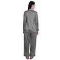thumbnail image 3 of Moomaya Button Up Pajamas For Women Sleepwear Satin Nightwear Pants Loungewear, 3 of 6