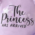 thumbnail image 4 of Xudanell Toddler Girl Summer Outfits Letter Print Princess Girls Short Sleeved Tops Short Heart Print Pants 3 Piece Set Cotton Light Purple 6-9 Months, 4 of 6