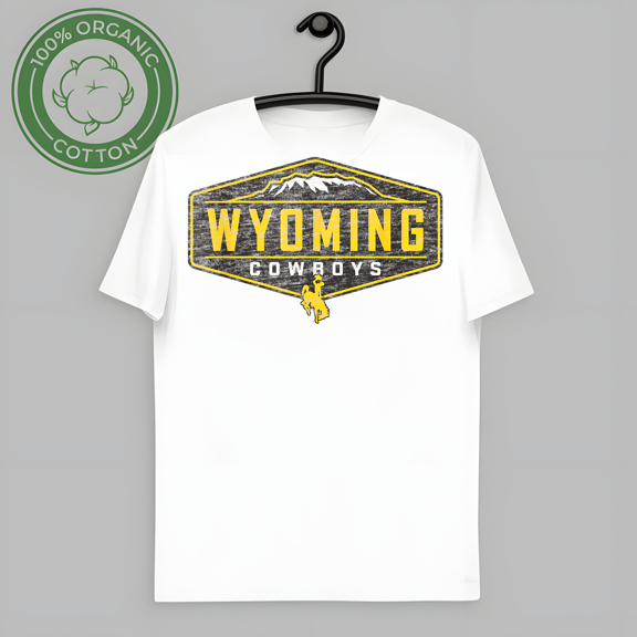 RARE Mens Wyoming Cowboys Apparel Mountain Sign T-Shirt M-3XL Fast Shipping-TH60805