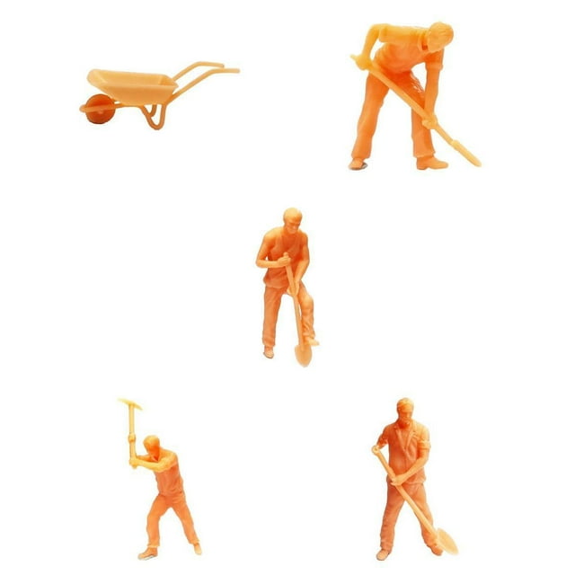 5 Uds 1/64 De De Construcción Para Kits De Construcción De Paisaje Ferroviario Zulema escena gente figura