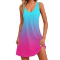 thumbnail image 2 of Neewe Robe Courte d'Été Classique Sans Manches à Bretelles, Ample et Décontractée, Taille Tunique, Dégradé, pour Femmes 2026, 2 of 6