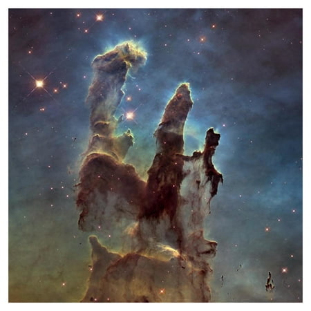 Global Gallery's '2014 Hubble WFC3/UVIS High Definition Image of M16 - Pillars of Creation' By NASA Unframed Giclee on Paper (Best Hubble Images High Resolution)