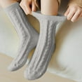 thumbnail image 2 of UAMVSH Fuzzy Socks for Women Solid Warm Comfy Thermal Socks No- Slip Winter Soft Cozy Mid Tube Socks, 2 of 7