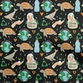 thumbnail image 1 of oneOone Velvet Black Fabric Earth Sewing Craft Projects Fabric Prints By Yard 58 Inch Wide, 1 of 4