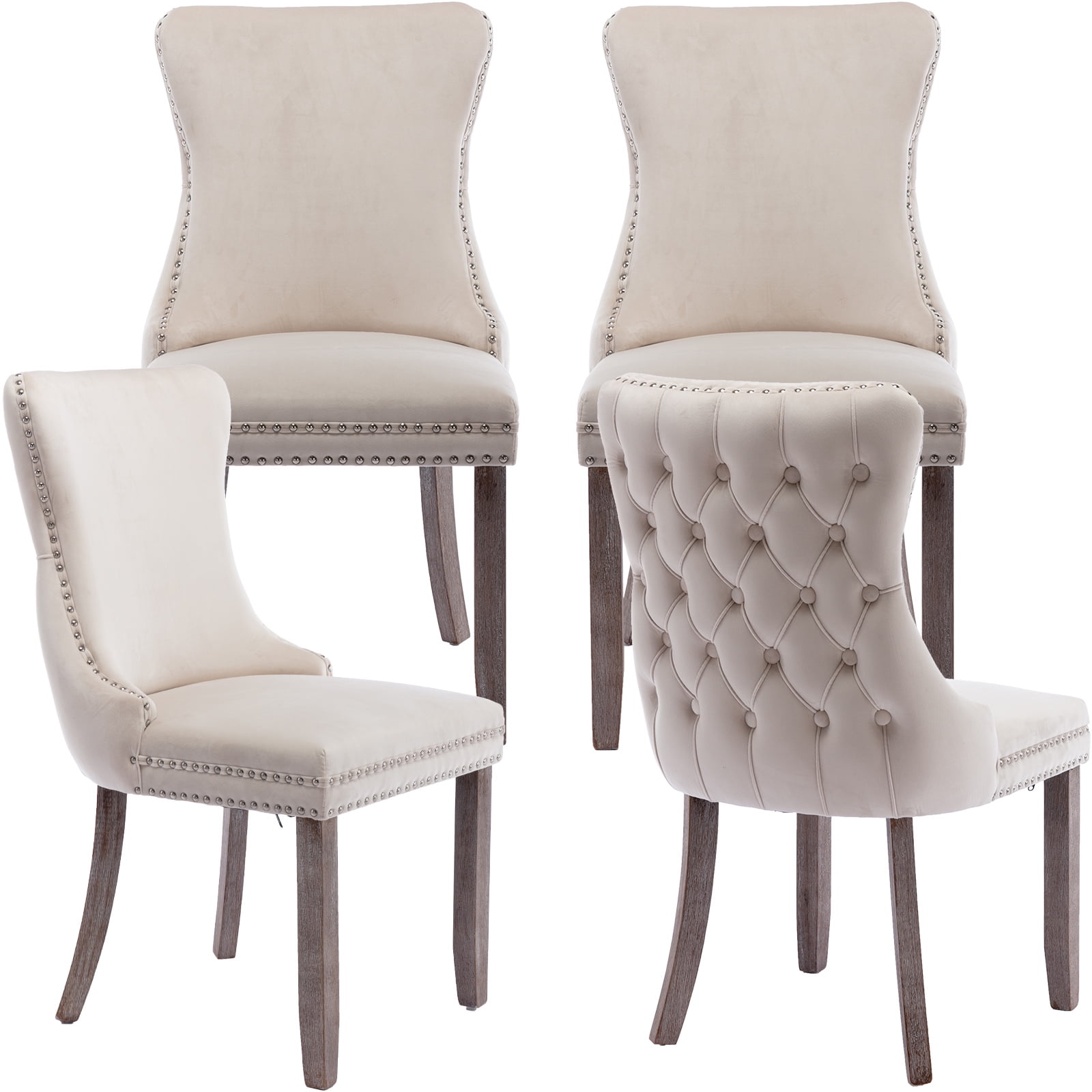 Beige Dining Chairs Set of 4, Kitchen & Dining Room Chairs Set of 4