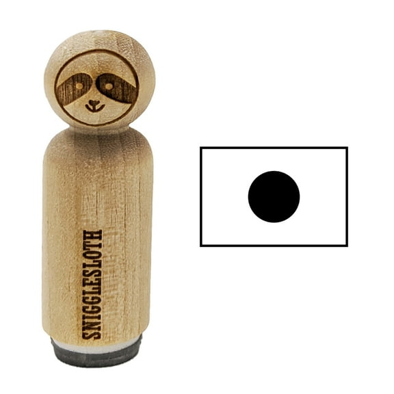 Japan Flag Rubber Stamp for Scrapbooking Crafting Stamping - Mini 1/2 Inch
