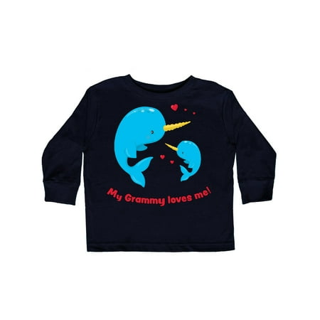 

Inktastic My Grammy Loves Me Gift Toddler Boy or Toddler Girl Long Sleeve T-Shirt