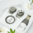 thumbnail image 3 of CERBIOR Deluxe Dual Tone White with Clay Bathroom Accessories Set 4 Pcs - Toothbrush Holder, Lotion Soap Dispenser, Bathroom Tumbler, Soap Dish(Flower), 3 of 8