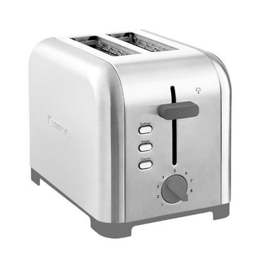 Kenmore 2 Slice 1400W Toaster with Dual Controls, 1.5 in  wide Slots, Silver