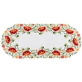 thumbnail image 4 of Red Poppy on Ivory Table Runner (14"x27"/ 15"x34"), 4 of 5