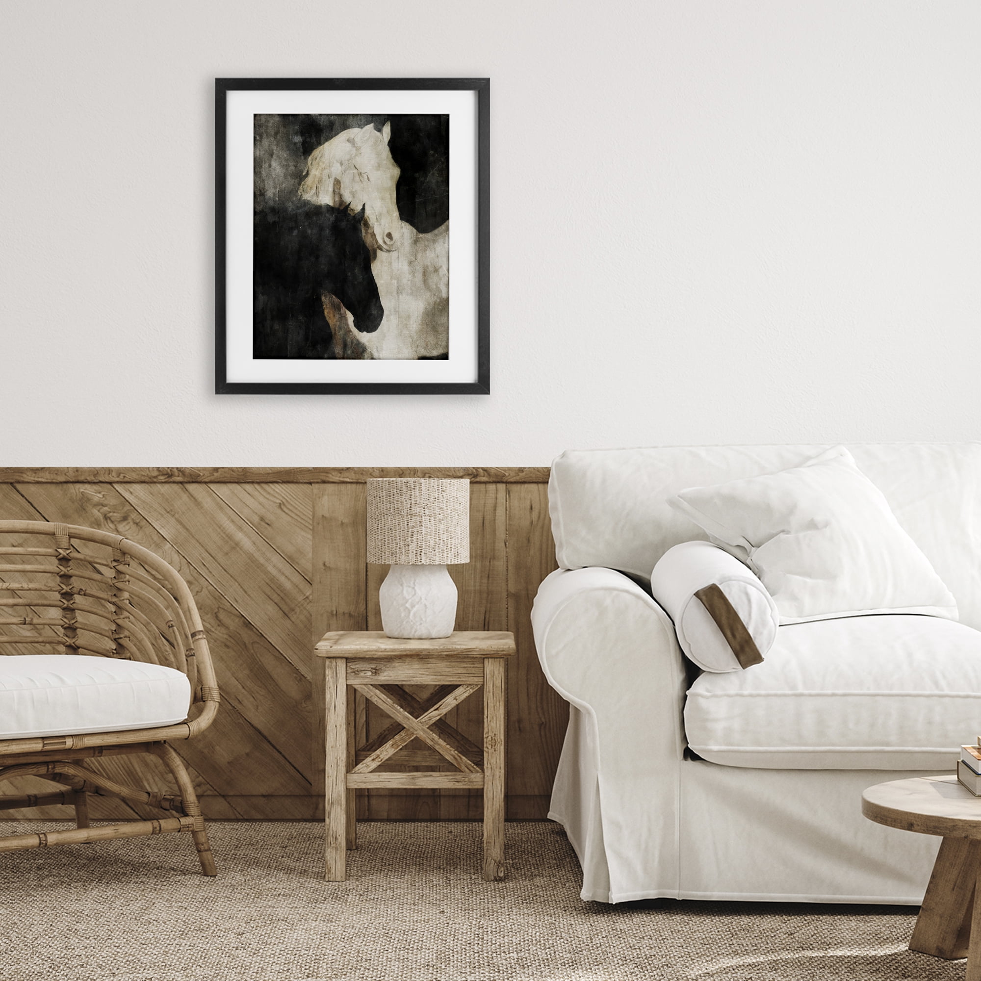Stupell Industries Dual Spirit Horses Black Framed Print Under Glass, design by Svetlana Aleynikova