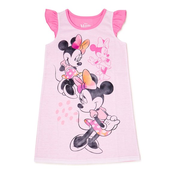 Minnie Mouse Girls Short Sleeve Nightgown, Sizes 4-14