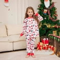 thumbnail image 4 of Pijama navideño para padre e hijo con estampado de cervatillo y flores de Estados Unidos, ropa de hogar, conjunto de manga larga para madre e hija, 4 of 5